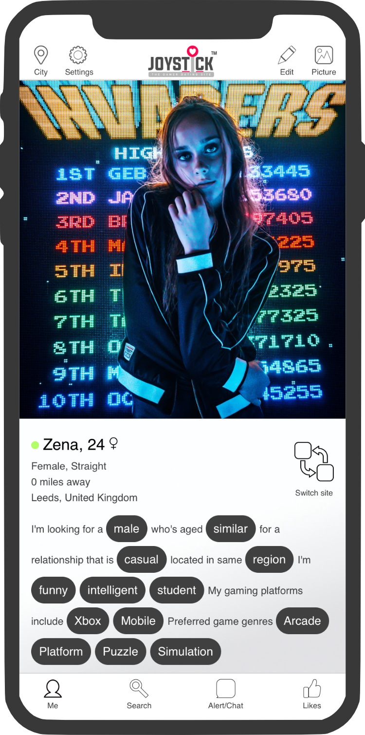 Gamer dating screenshot